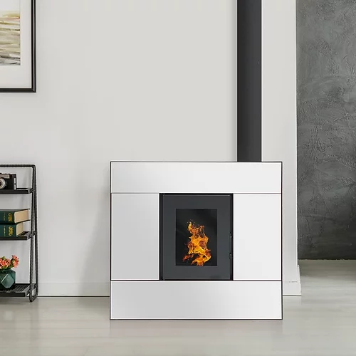Estufa de pellets estanca EMAFLAM SYLA 9 kW Blanca - Imagen 5