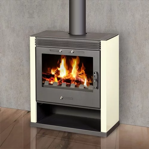 Estufa de leña BELLEZA RUBIN color marfil 21 kW